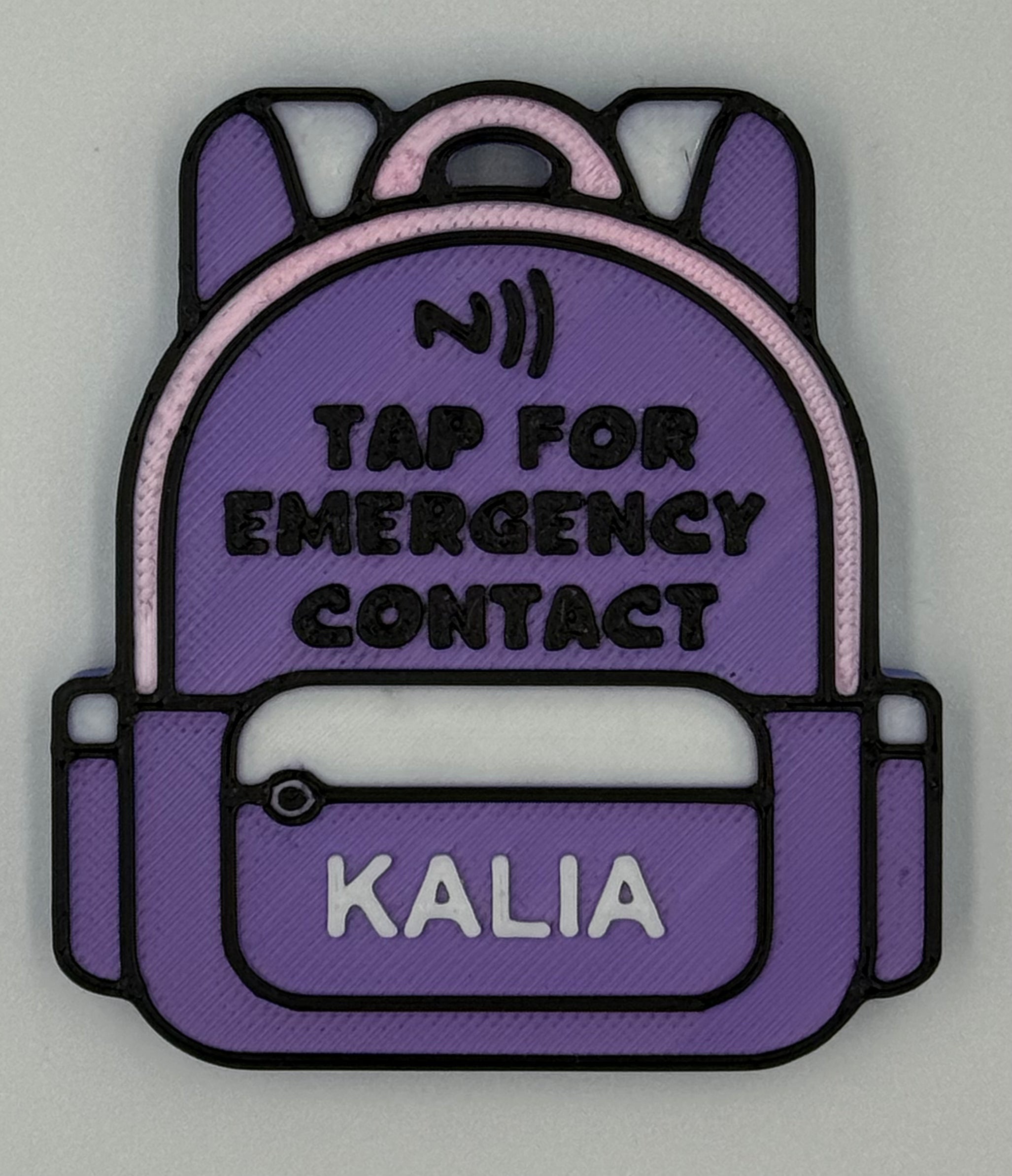 Backpack Contact Tag for kids